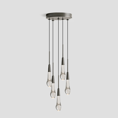Soltaire Round Pendant - 3 lights 5 lights 7 lights by Franing - SHOP ALL,crystal chandelier,Ceiling,Island counter/dining room