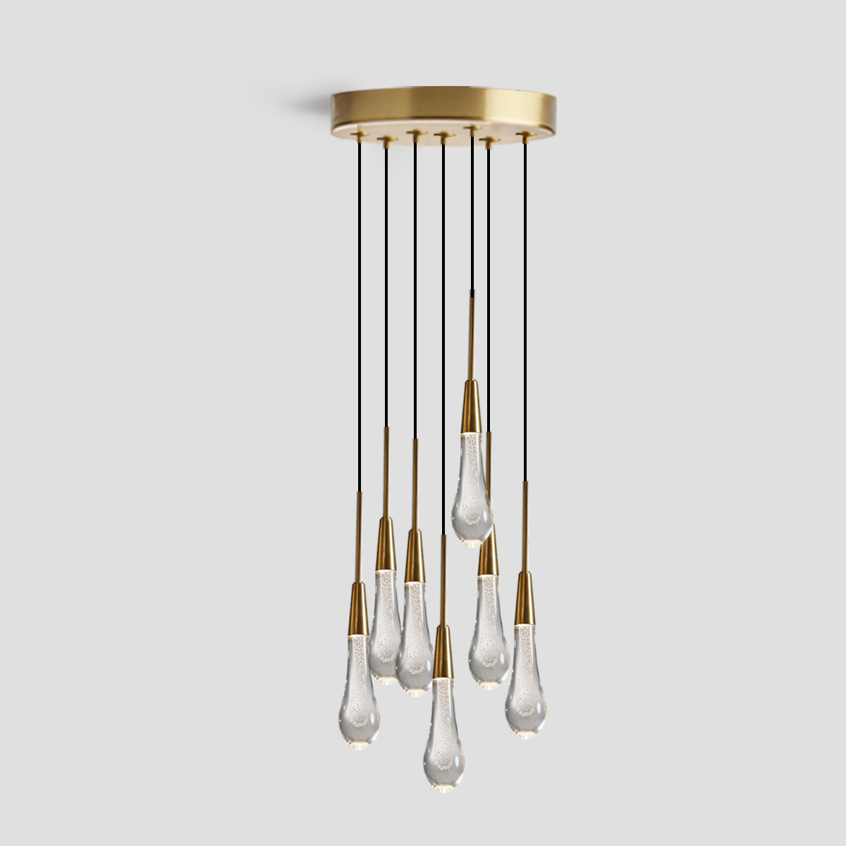 Soltaire Round Pendant - 3 lights 5 lights 7 lights by Franing - SHOP ALL,crystal chandelier,Ceiling,Island counter/dining room