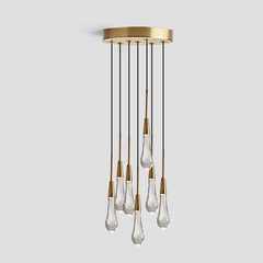 Soltaire Round Pendant - 3 lights 5 lights 7 lights by Franing - SHOP ALL,crystal chandelier,Ceiling,Island counter/dining room
