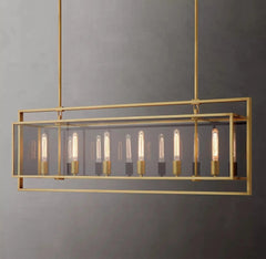 Michaul Beck Rectangular Chandelier 54" - Franing