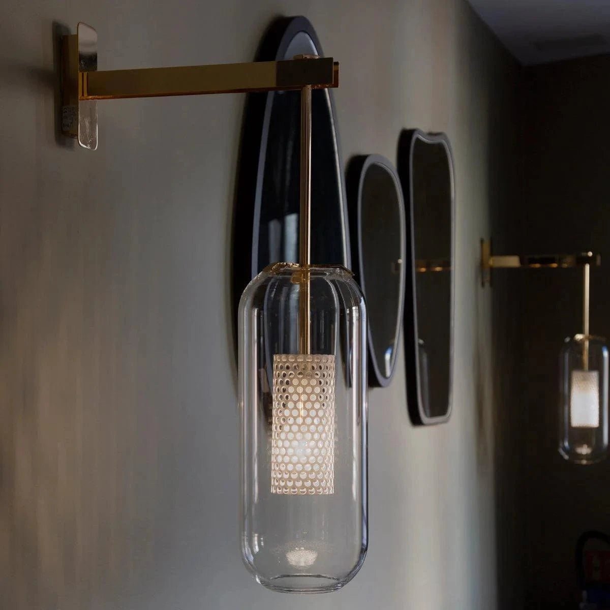 Vadim Glass Wall Lamp by Franing - shop all，wall，glass wall light