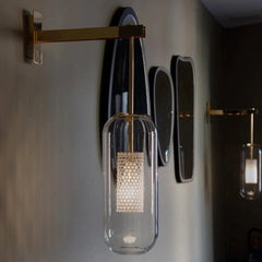 Vadim Glass Wall Lamp by Franing - shop all，wall，glass wall light